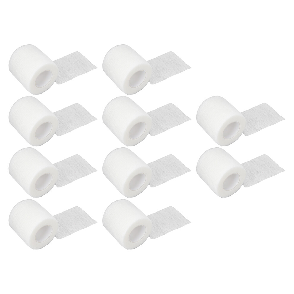 10Pcs Self Adhesive Bandage Wrap 5cm x 450cm Multi-Use, Non Woven