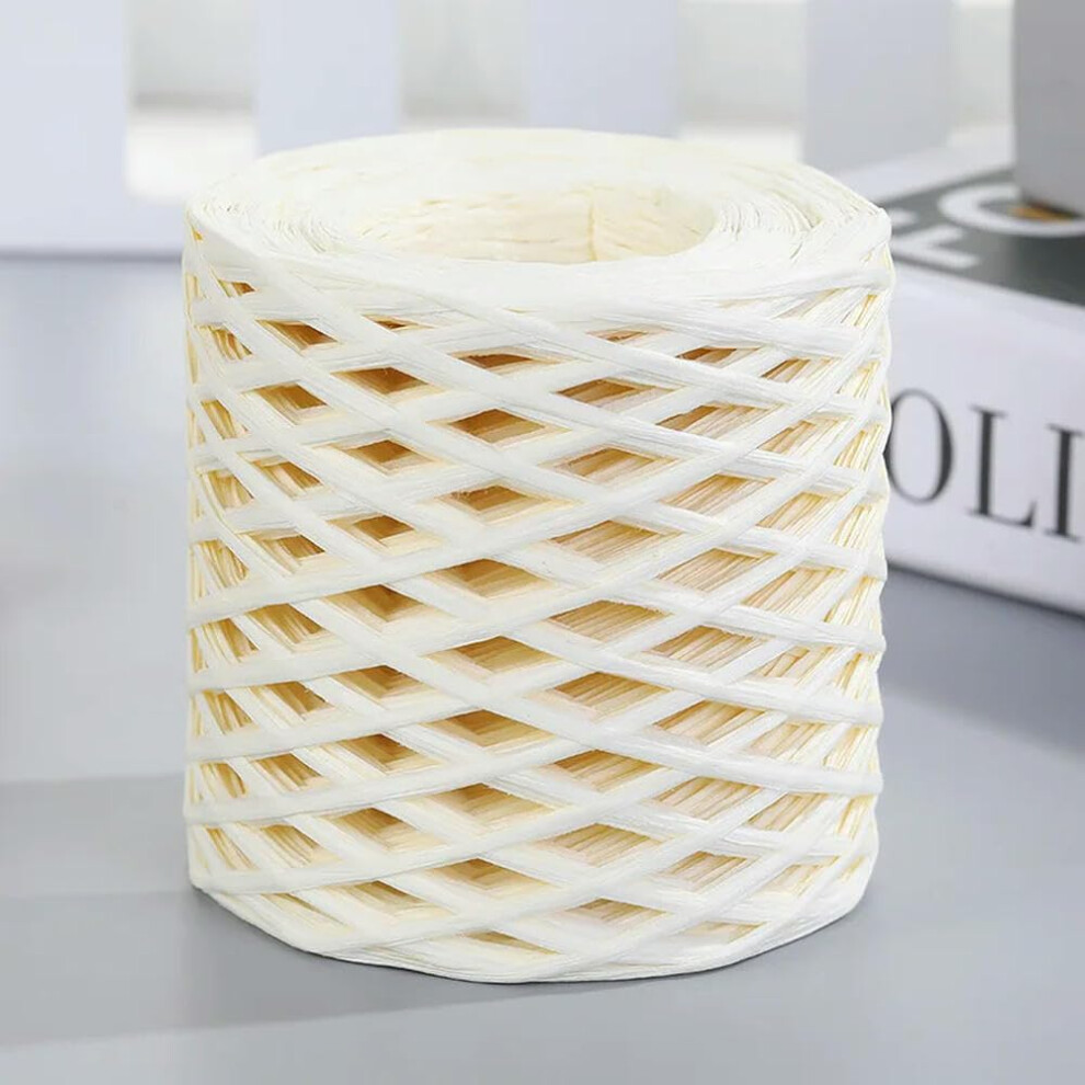200M Natural Bast Straw Yarn For Handmade Knitting And Crocheting, Rafia Straw Paper Twine For Summer Sun Hats And Beach Bags 6947110069821