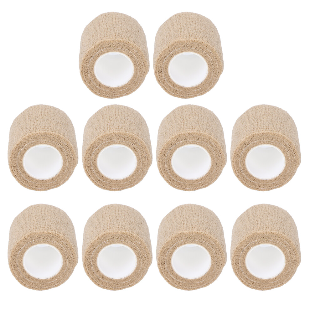 Tattoo Handle Strap: 10Pcs Disposable Shockproof Non-Slip Wrap - Skin Tone