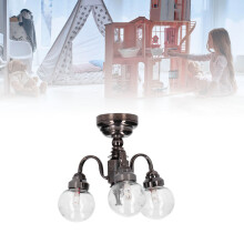 1:12 Lustre argenté pour maison de poupée, 2 cm  4,8 cm, 120 mAh