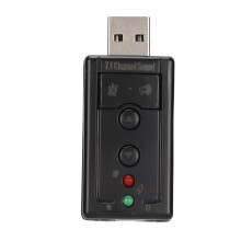 3D Virtual Sound Card 7.1 with LED & USB for PC and Laptop