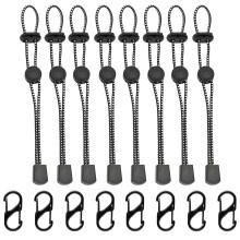 Backpack Hiking Pole Holder Pack of 8, 40mm S Carabiner Snap Hook Attachments for Trekking Poles and Walking Sticks