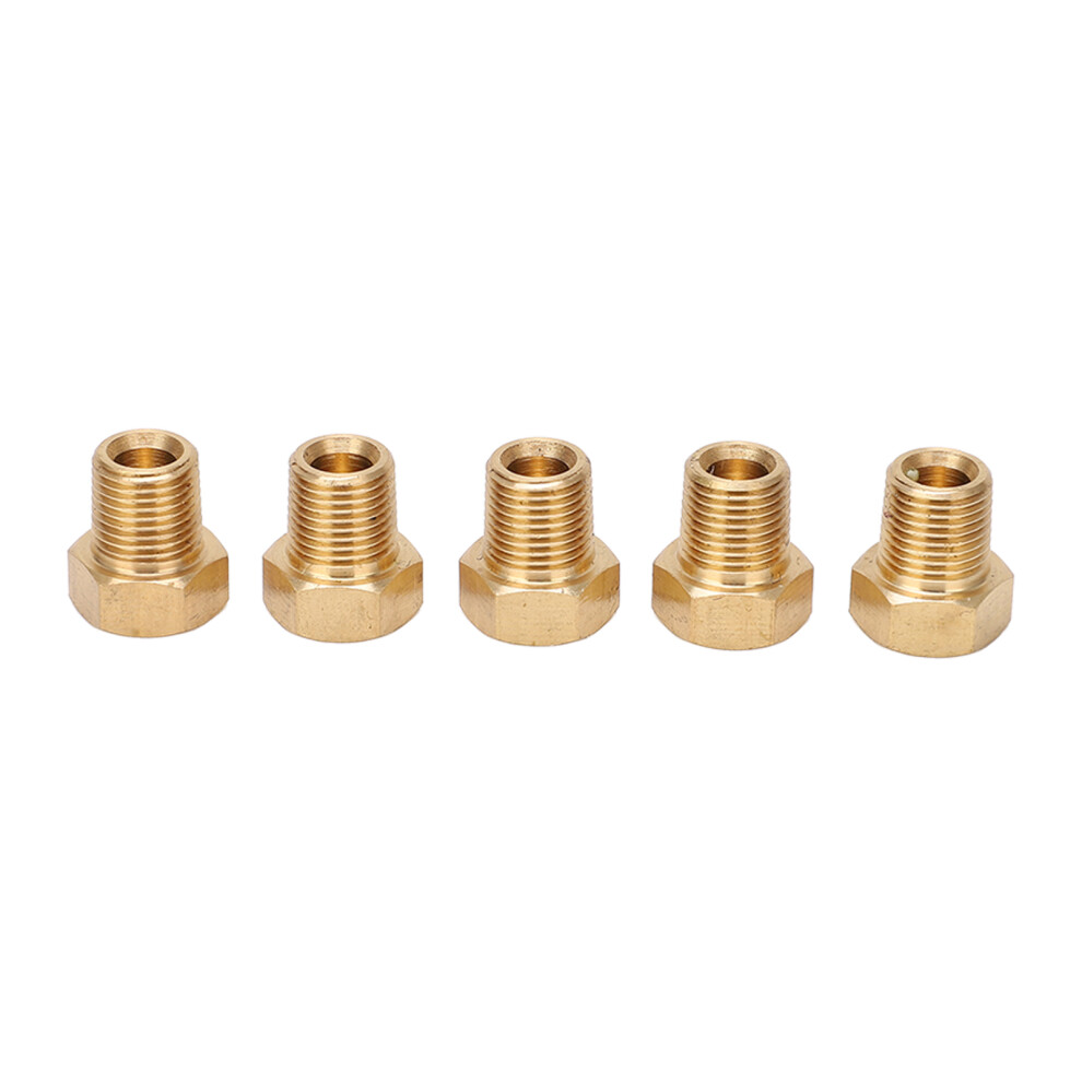 Universal 5Pcs Solid Brass Hex Head Plug 1/8 Npt Male Thread For Cars 6901340310917