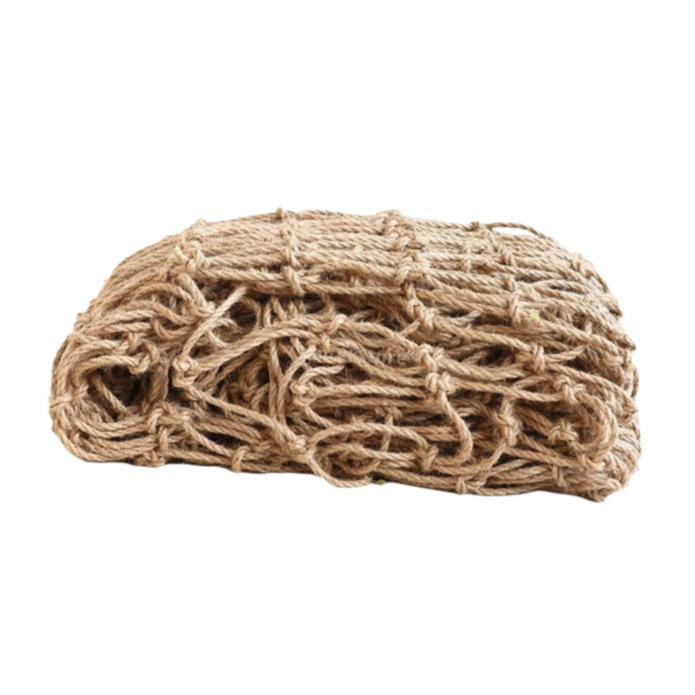 (Brown, Rope Thickness 4mm) Hemp Ropes Net Practical Multipurpose Twine Net for Climb Plant Home-image-OPC-PJKBVQD-NEW