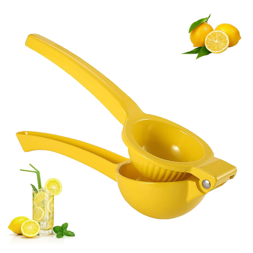 Lemon Squeezer Manual Stainless Steel Juicer Hand Press for Lemons Limes Kitchen Bar Durable Yellow Design-image-OPC-PJKBWPJ-NEW