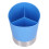 Dispenser di cannucce blu compatto a 3 scomparti 12