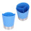 Dispenser di cannucce blu compatto a 3 scomparti 13