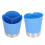 Dispenser di cannucce blu compatto a 3 scomparti 3