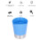 Dispenser di cannucce blu compatto a 3 scomparti 4