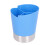 Dispenser di cannucce blu compatto a 3 scomparti 1
