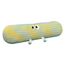 Long Body Pillow for Adults 35.43 Inches, Striped Cuddly Hug Pillow with Removable Cover for Side Sleepers and Lumbar Support