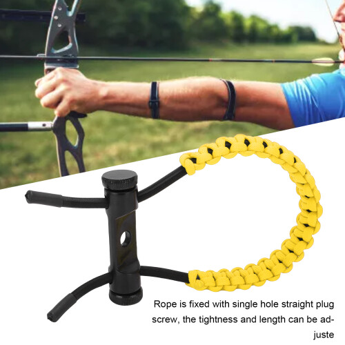 Yellow Nylon Compound Bow Wrist Sling for Training & Exercise 87g 2