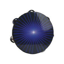 Tamburello da 8 pollici in betulla blu, portatile con campanella.