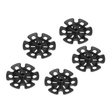 Trekking Poles Replacement Accessories Set with Snow Baskets, Durable Rubber Plates for Hiking, Mud, Sand, Gravel - Pack of 5