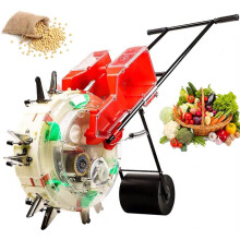 Precision Garden Seeder 6-Mouth Manual Seed Drill and Fertilizer Applicator with Glove for Efficient Sowing and Fertilizing