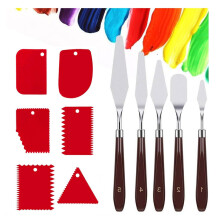 Palette Knife Set for Oil Painting, Stainless Steel Spatula for Acrylic Painting, Durable Painting Knife Tools