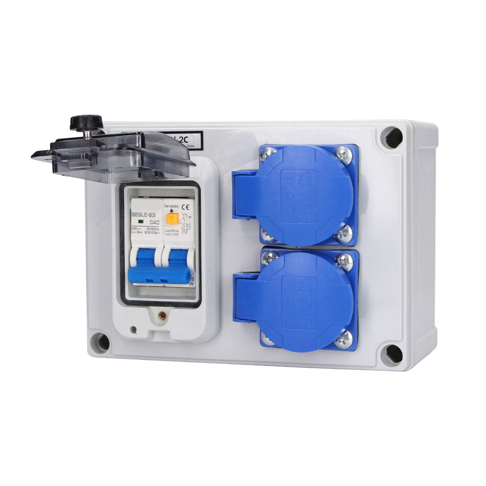 Double German Power Receptacle 200Â250V With 40A 230V 1P+N Rcd 5011340316275