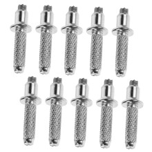Hiking Crutches Tip Pack of 10 Silver Tungsten Steel Replacement Tips for Walking Sticks and Trekking Poles