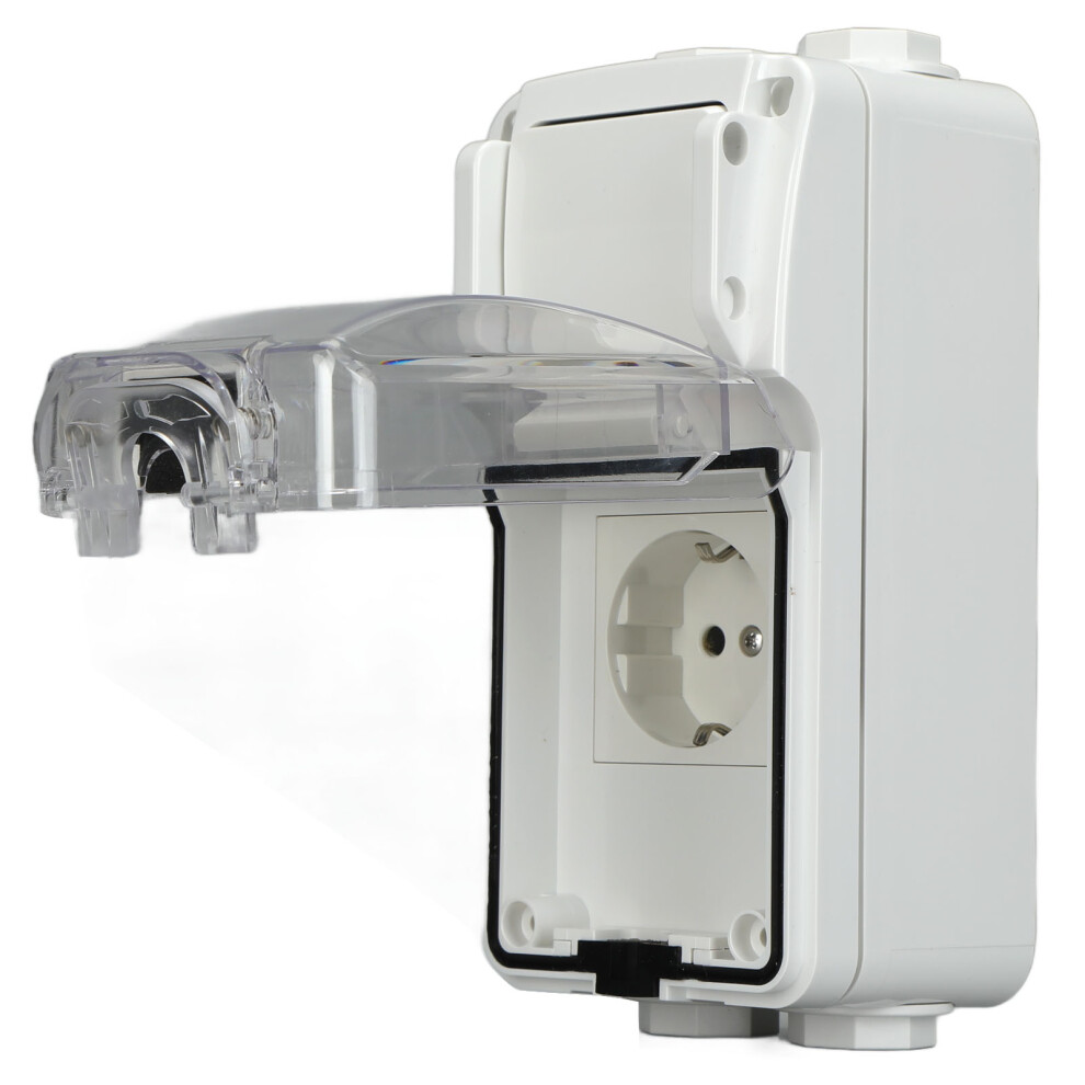 Weatherproof 250V 16A Socket With Toggle Switch For Garden Use Ip66 9311340318030