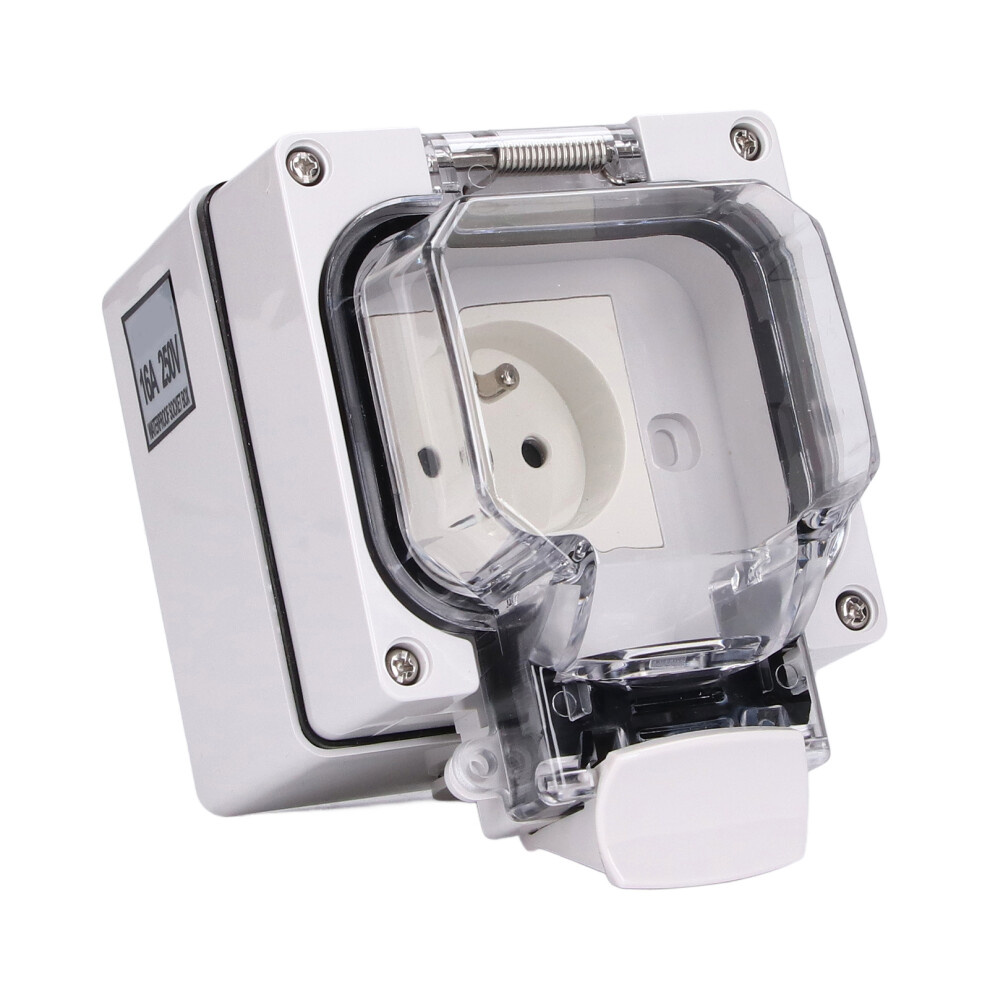 Outdoor Ip66 Wall-Mount Power Socket Box 250V 16A French Standard Waterproof 4941340317990