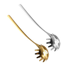 2St Stainless Steel Slotted Spaghetti Spoon and Strainer Kitchen Utensil Set - Durable Noodle Server and Ladle