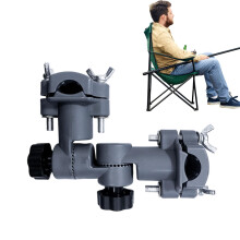 Umbrella Holder for Chair, Adjustable Clamp for Fishing, 360-Degree Rotating Mount for Patio, Golf Cart Compatibility