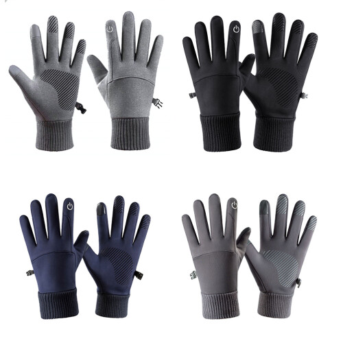Guanti invernali caldi, 87 g/paio, M/L, nero/grigio