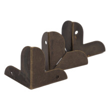 50 pièces de protecteurs d'angle triangulaires en fer bronze
