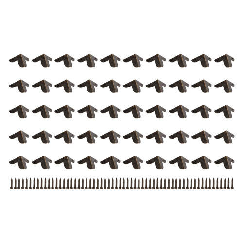 50Pcs Bronze Iron Corner Protectors, Vintage Retro Triangular Guards 1