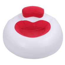 Inflatable Sofa, Comfortable Outdoor Lounge Chair for Living Room, Red, Easy to Inflate, Durable Material, Versatile Design