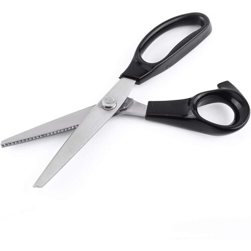 Pinking Scissors Cutter 3mm Round Triangular Design for Fabric Crafting and Sewing Projects 1