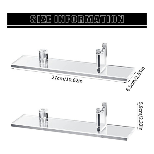 Espositore per coltelli da 2 pezzi, portacoltelli per arredamento (base trasparente) 2
