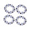 10PCS Ethnic Style Hand-Painted Blue White Beads Napkin Ring 3