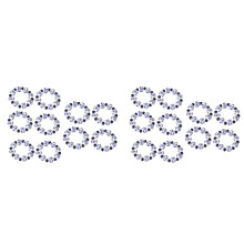 10PCS Ethnic Style Hand-Painted Blue White Beads Napkin Ring