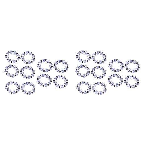 10PCS Ethnic Style Hand-Painted Blue White Beads Napkin Ring