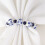 10PCS Ethnic Style Hand-Painted Blue White Beads Napkin Ring 2