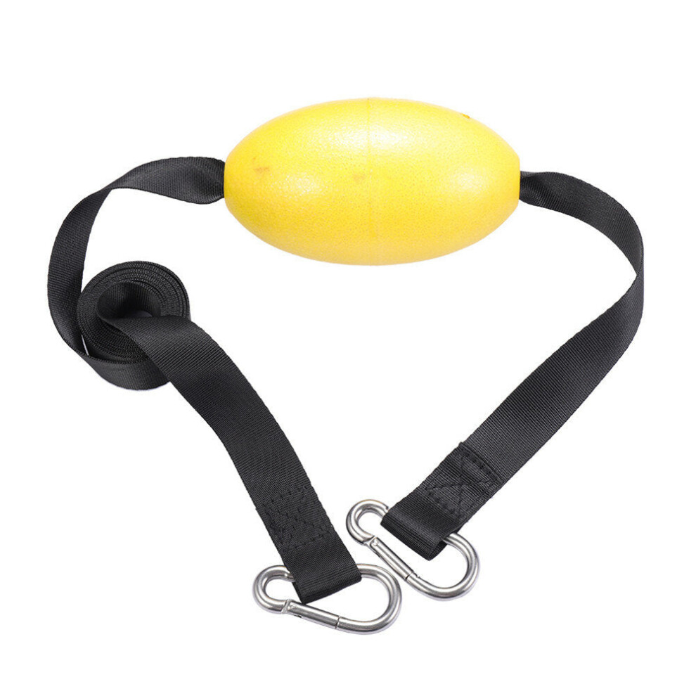(Yellow) 9.1m /30ft 1pc Kayak Drift Anchor Rope Boat Tow Line Nylon Stainless Steel Clips