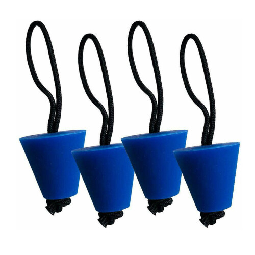 (Red) 4PCS Silicone Kayak Scupper Plug Kit Canoe Drain Holes Stopper Bung Universal 2