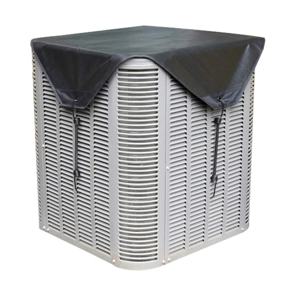 (Oxford Cloth 91*91cm) Air Conditioner Cover Outdoor Mesh Waterproof Oxford Cloth Protective Cover Dust Net Cooling Fan Cover