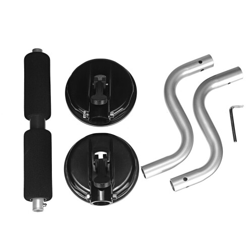 (Black) Boat Roller With Suction Cup Holder Canoe Boat Pusher Pushing Support Tool For Kayak Loading Assist 2