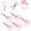 5 Pieces Embroidered Scissors Curved Fabric Embroidery Cross Stitch Tools Thread Cutter Sewing Scissors Random Color 2