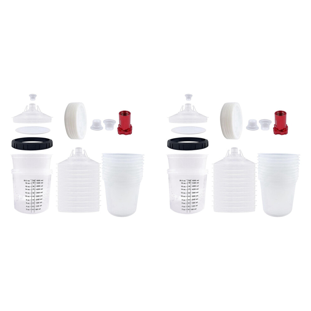 Paint Sprayer Mixing Cup Liner & Cap System For Hvlp 20Oz 4713420292400
