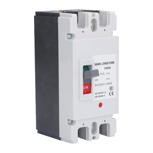 DC 2-Pole Moulded Case Circuit Breaker 500V 160A