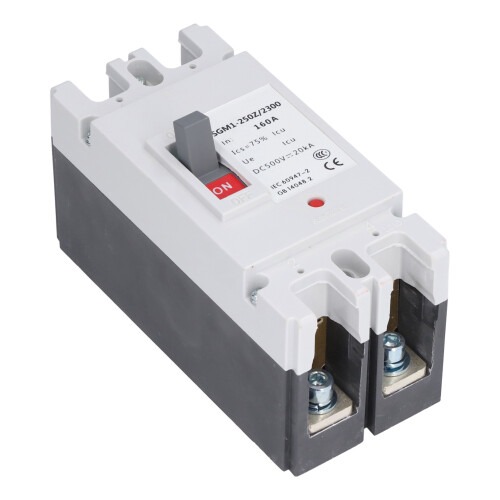 DC 2-Pole Moulded Case Circuit Breaker 500V 160A 1