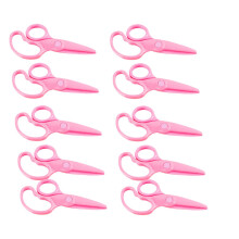 Creative Safety Scissors Set for Kids - 10 Pieces, Small Size, Ideal for School, Kindergarten, and Crafting Projects