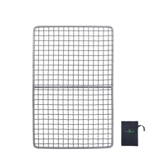 (Grill) Titanium BBQ Barbecue Grill with Hanging Chain Food Charcoal Carbon Furnace Camping Picnic Garden Tableware
