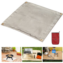 (80x60) Camping Fireproof Grill Mat Cloth Flame Retardant Ember Mat Blanket Heat Insulation Pad For Outdoors Barbecue
