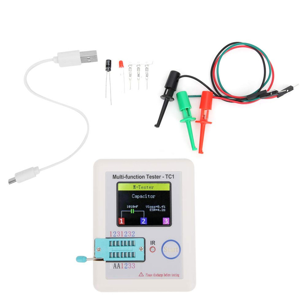 Transistor Tester Lcr-Tc1 3.5 Inch Tft Screen Multifunction Tester For Capacitors Resistors Diodes With Self-Calibration 6276012413648
