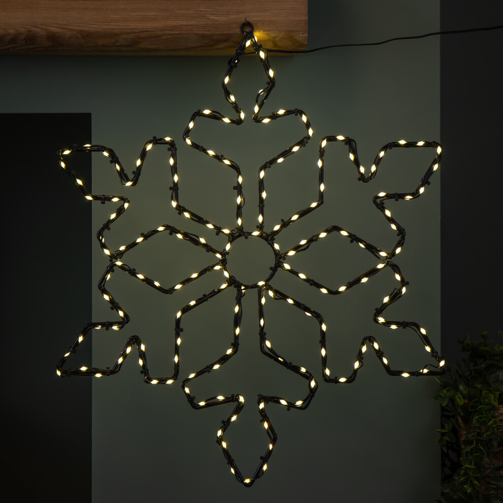 Premier Light/White 50Cm X 44Cm Up Flexibrights Christmas Snowflake With 165 Warm Leds