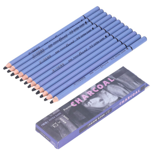 Deluxe Charcoal Art Set: 12 Soft Pencils for Dynamic Creations 1